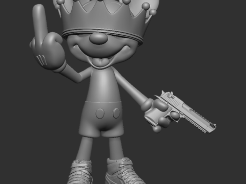 MICKEY MOUSE BAD 3D Print Model