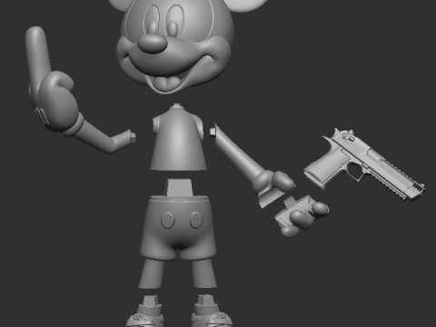 МИККИ МАУС ПЛОХОЙ 3D Принт Модель