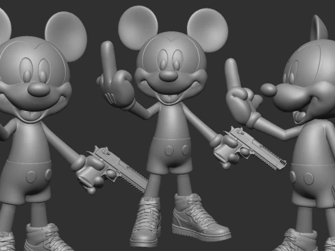 МИККИ МАУС ПЛОХОЙ 3D Принт Модель