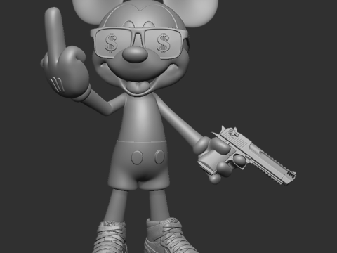 MICKEY MOUSE BAD DOLLAR 3D Print Model