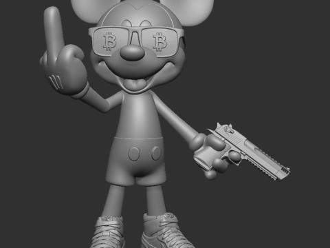 MICKEY MOUSE BAD BIT COIN 3D-printmodel