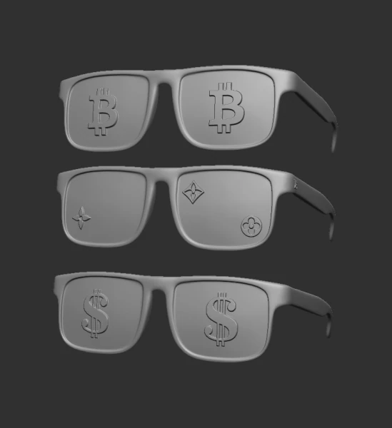 Пакет очков Микки Маус 3D Принт Модель .c4d .max .obj .3ds .fbx .stl .blend 