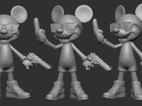 Pack Glasses Mickey Mouse 3D-Druckmodell