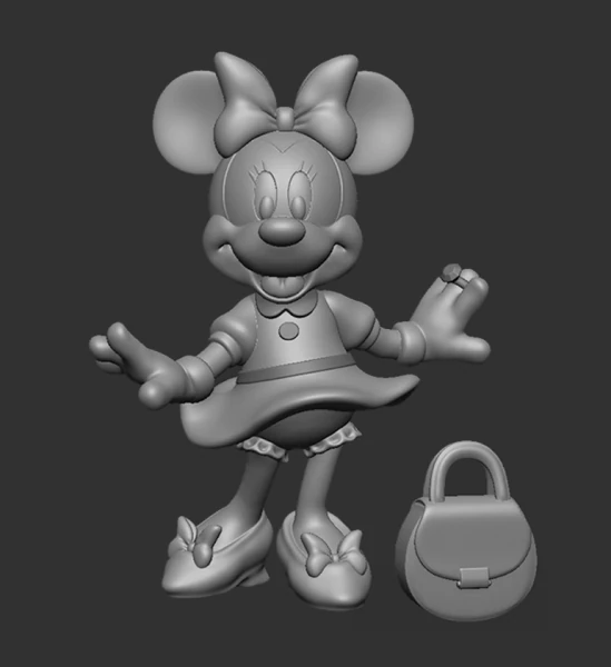 Minnie Mouse 3D Model .c4d .max .obj .3ds .fbx .stl .blend 
