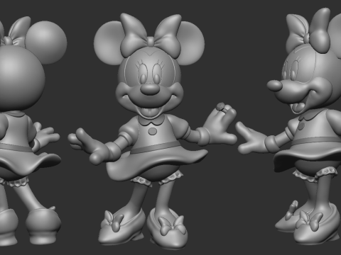 Minnie Mouse 3Dモデル