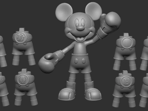 Pacote de boxe do Mickey Mouse Modelo 3D