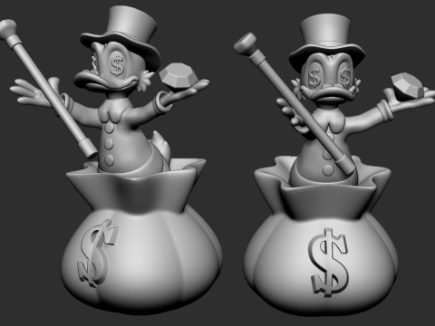 Scrooge McDuck Diamond 3D Model
