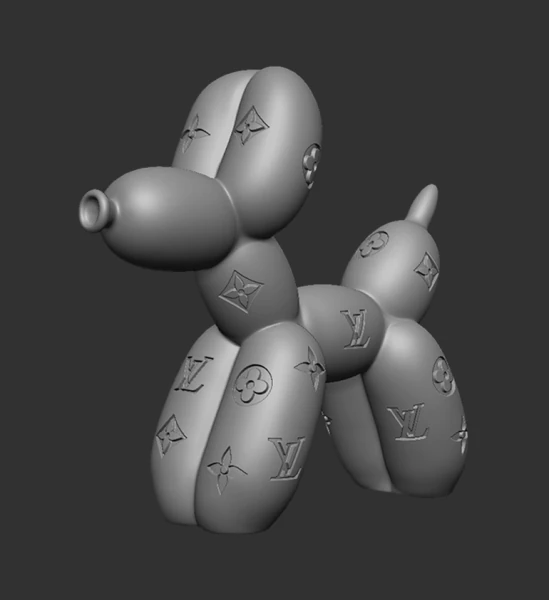 Chien Ballon Modèle 3D .c4d .max .obj .3ds .fbx .stl .blend