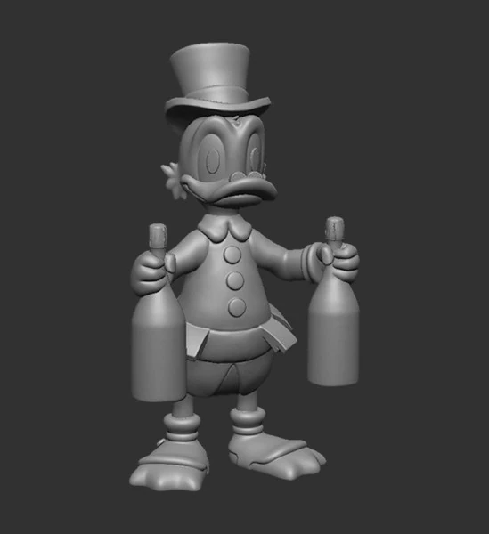 Scrooge McDuck 3D Model .c4d .max .obj .3ds .fbx .stl .blend