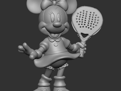 Minnie Mouse Padel player 3D Model