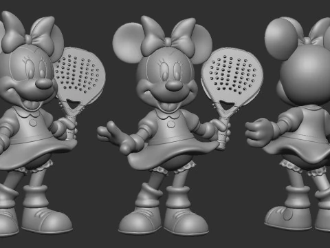Minnie Mouse Padel player 3D Model