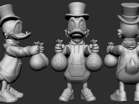 Scrooge McDuck BTC - Tio Rico Modello 3D