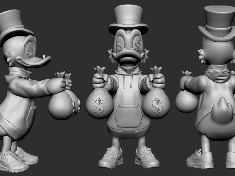 Scrooge McDuck Dollar - Tio Rico 3D Model