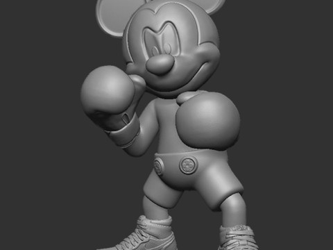 MICKEY MOUSE BOXING 3D-printmodel