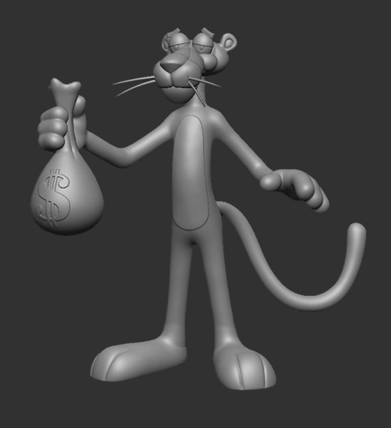 Pink Panther Model Cetak 3D .c4d .max .obj .3ds .fbx .stl .blend 