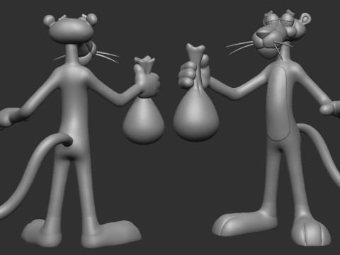 Pink Panther Model Cetak 3D