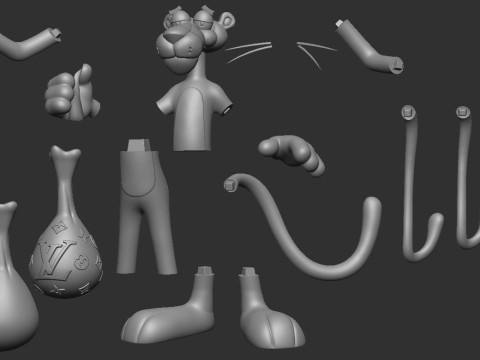 Pink Panther Model Cetak 3D