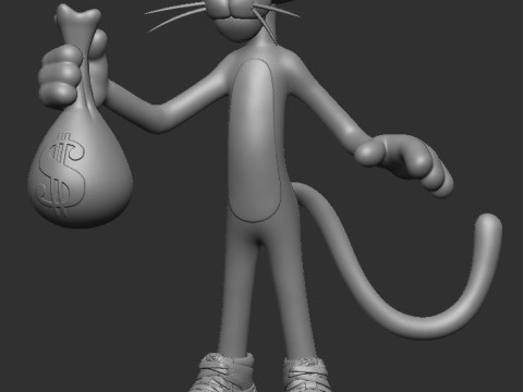 Pink Panther 3D Baskı Modeli