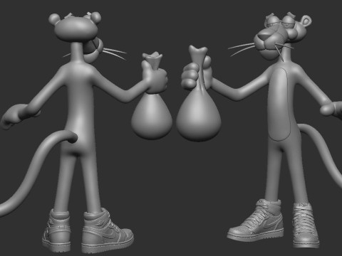 Pink Panther 3D 打印模型