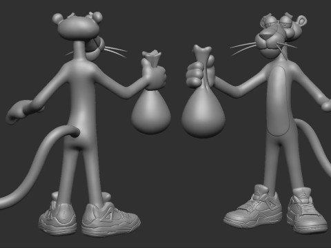 Pink Panther 3D 打印模型