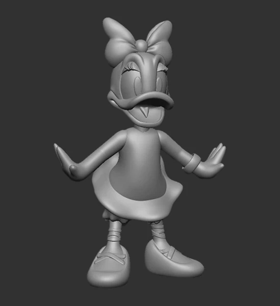Daisy Duck 3D Print Model .c4d .max .obj .3ds .fbx .stl .blend 