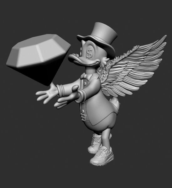 Scrooge McDuck Model do druku 3D .c4d .max .obj .3ds .fbx .stl .blend