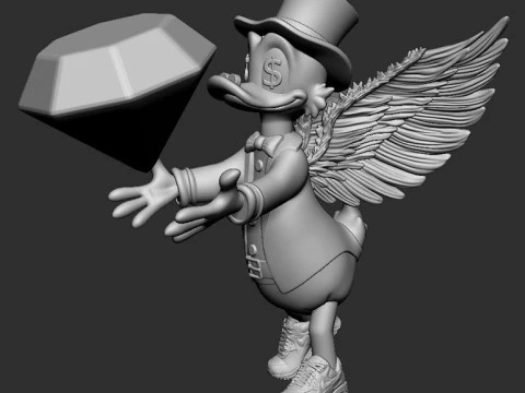 Scrooge McDuck 3D Print Model