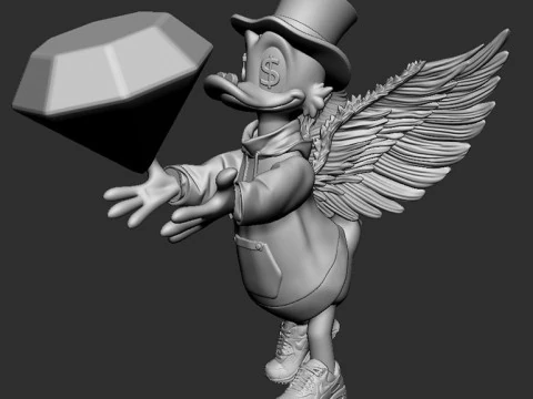 Scrooge McDuck 3D Print Model