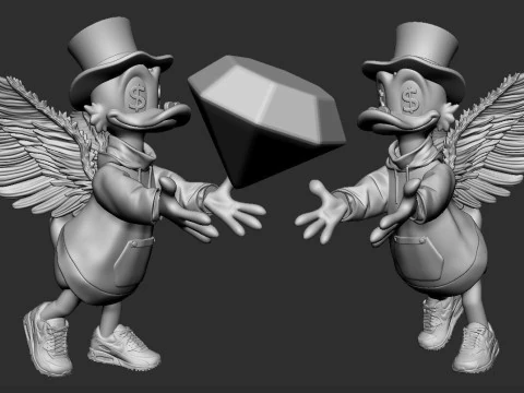 Scrooge McDuck 3D Print Model