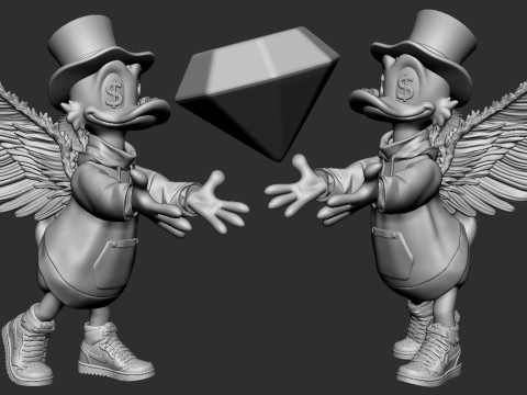 Scrooge McDuck 3Dプリントモデル