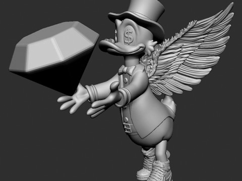 Scrooge McDuck 3Dプリントモデル