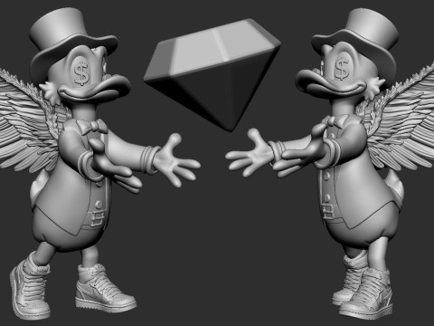 Scrooge McDuck 3Dプリントモデル