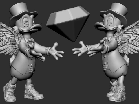 Scrooge McDuck 3D Print Model