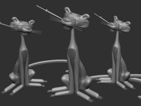 Pink Panther 3Dプリントモデル