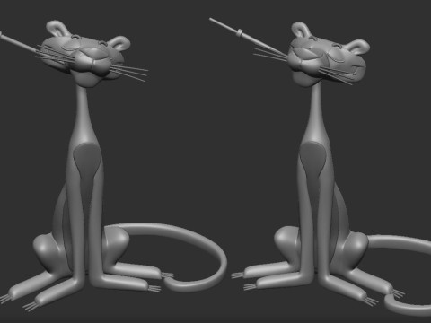Pink Panther 3Dプリントモデル