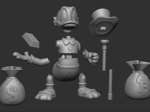 Scrooge McDuck 3D 프린트 모델
