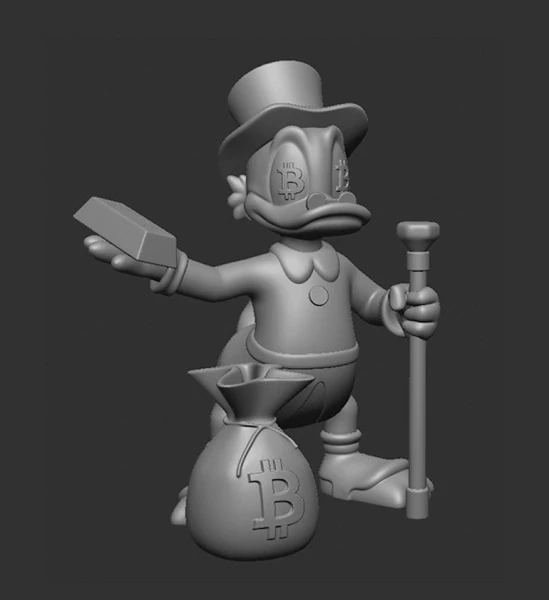 Scrooge McDuck BTC 3D Print Model .c4d .max .obj .3ds .fbx .stl .blend