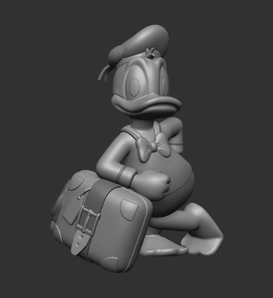 Donald - Pato Donald 3D Baskı Modeli .c4d .max .obj .3ds .fbx .stl .blend