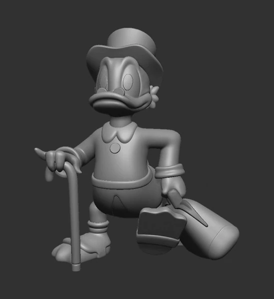 Scrooge McDuck 3D Print Model .c4d .max .obj .3ds .fbx .stl .blend 