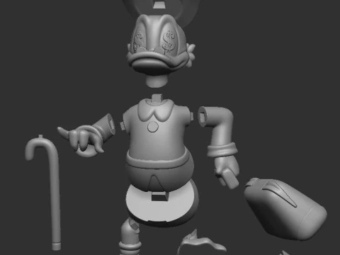 Dagobert Duck Dollar 3D Druckmodell