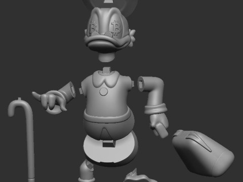 Scrooge McDuck BTC Model Cetak 3D