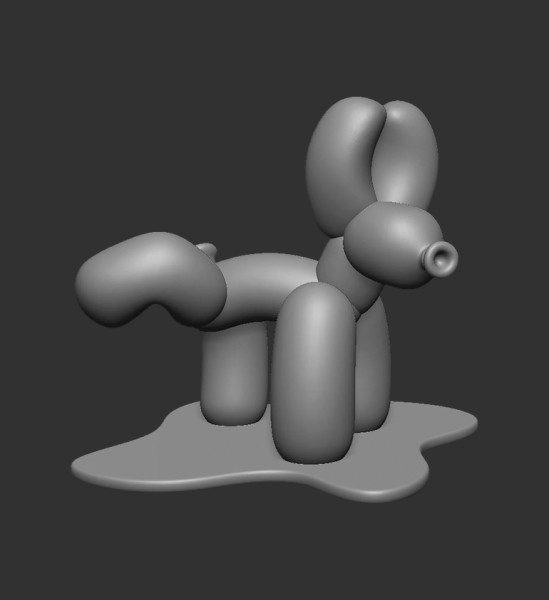 Balloon Dog 3D 프린트 모델 .c4d .max .obj .3ds .fbx .stl .blend 