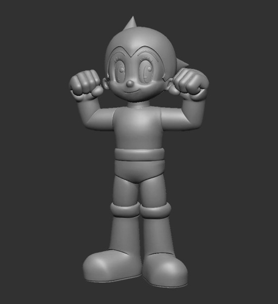 Astro Boy 3D 프린트 모델 .c4d .max .obj .3ds .fbx .stl .blend 