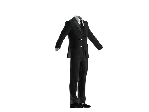 Black Business Suit Modèle 3D