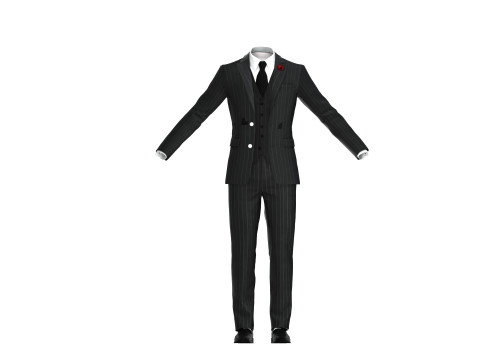 Black Business Suit Modèle 3D
