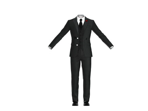 Black Business Suit 3D Model