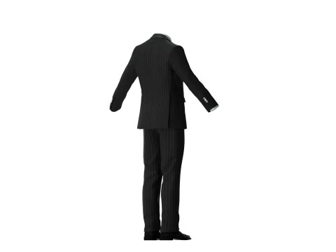 Black Business Suit 3D Model