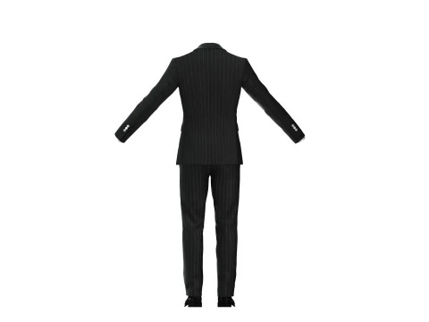 Black Business Suit 3D Model
