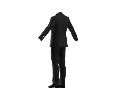 Black Business Suit Modèle 3D