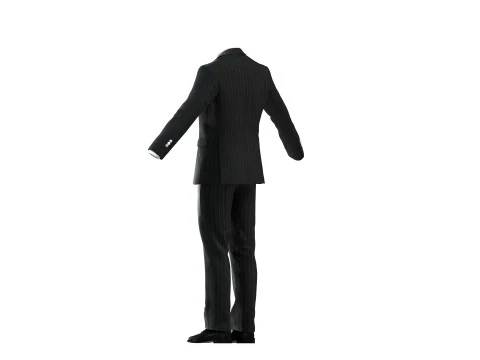 Black Business Suit 3D Model